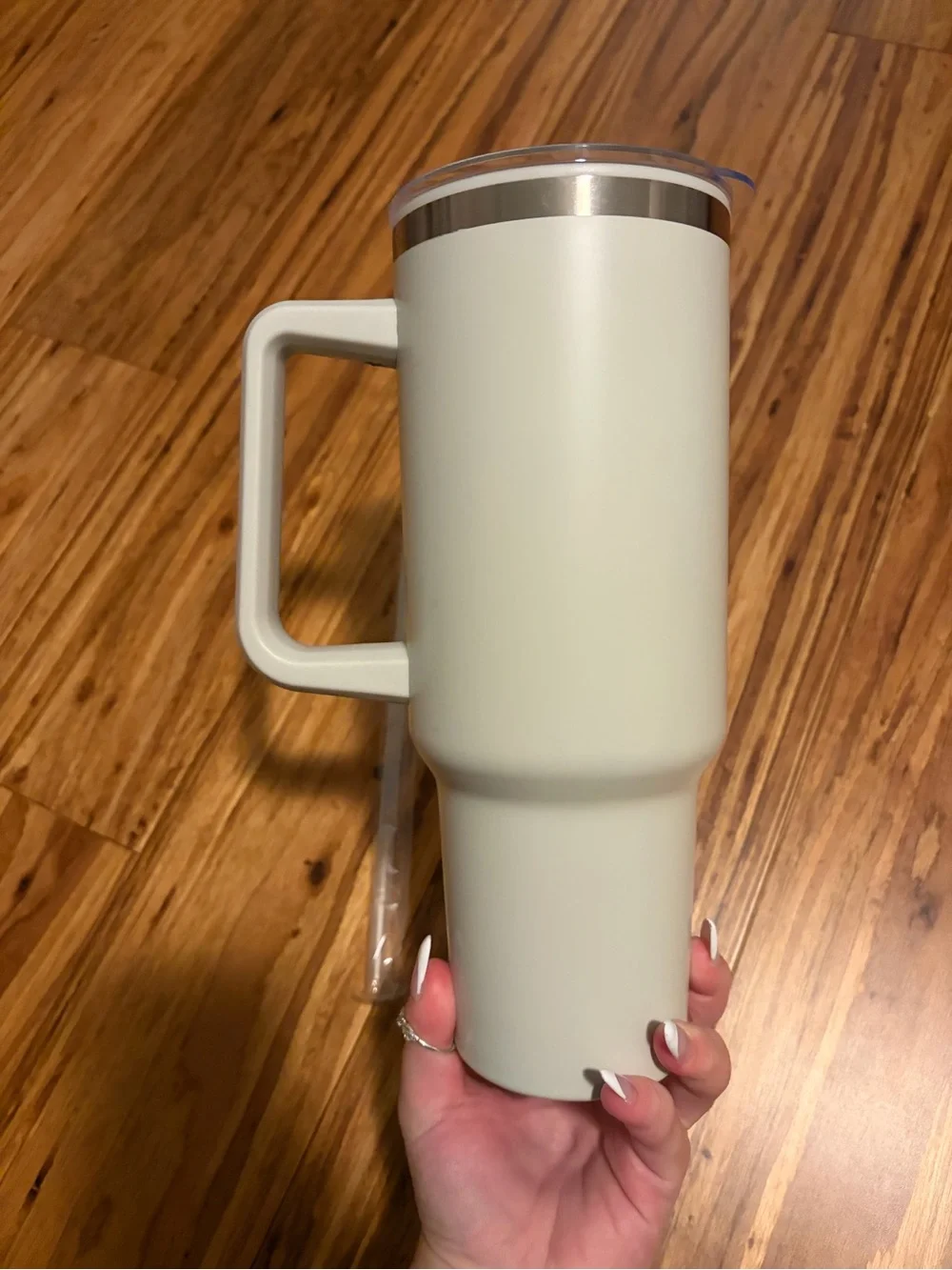 Stanley Inspired Francescas Cream Hello Franki 40oz Insulated travel tumbler